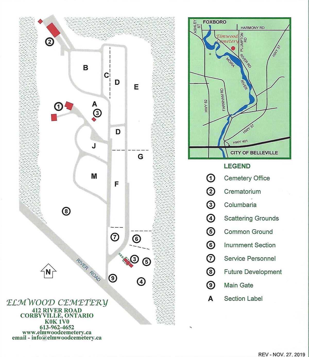 Map of Elmwood Cemetery